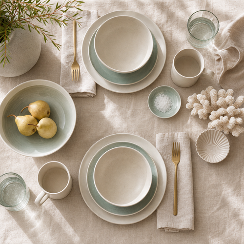 Calm Table Set — overhead