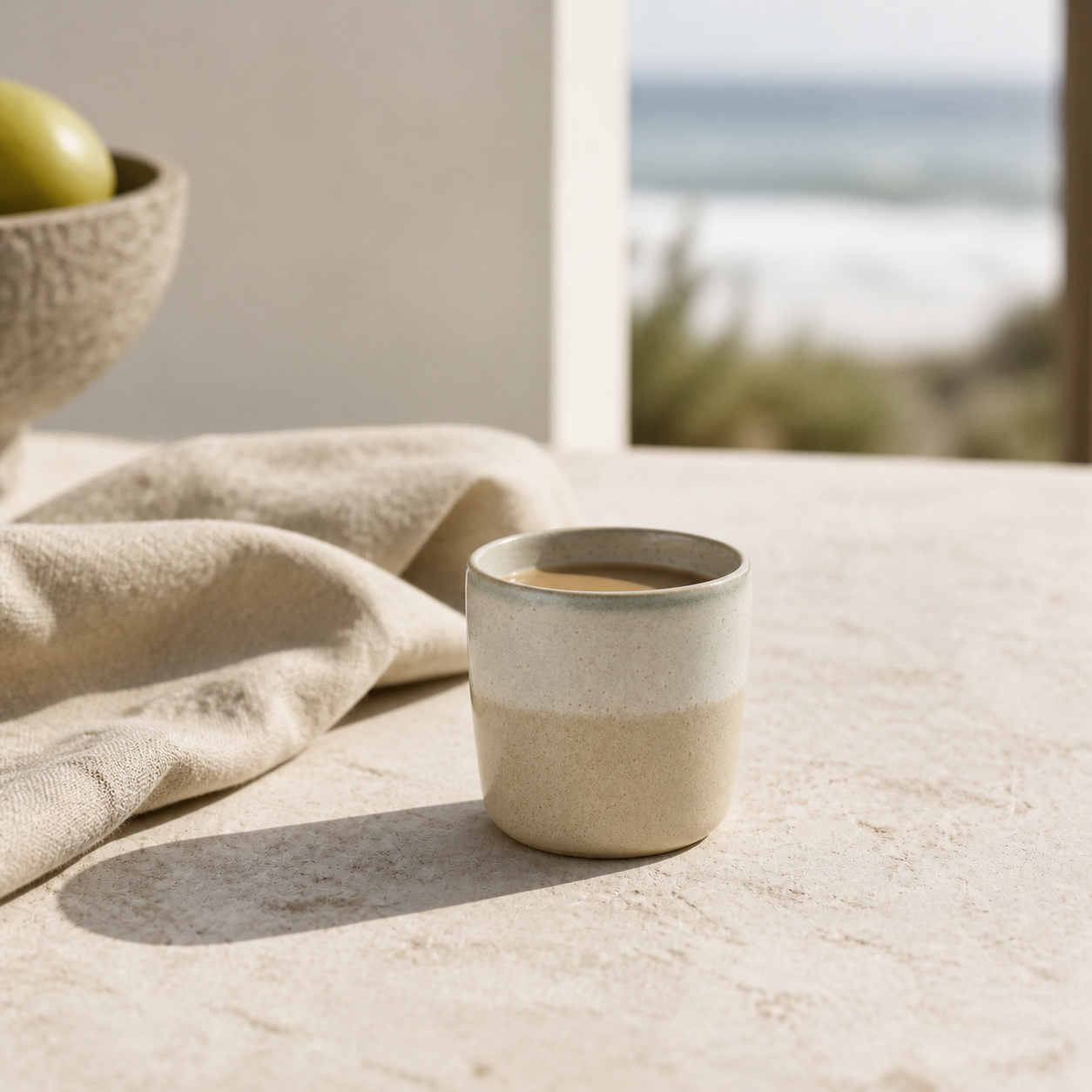Dune Handleless Cup — lifestyle