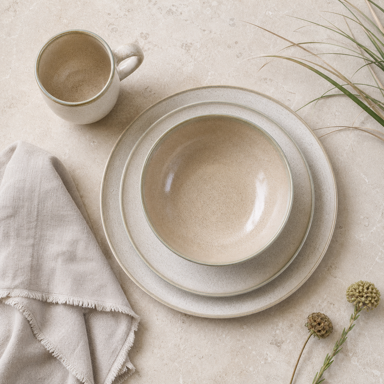 Dune Place Setting — overhead