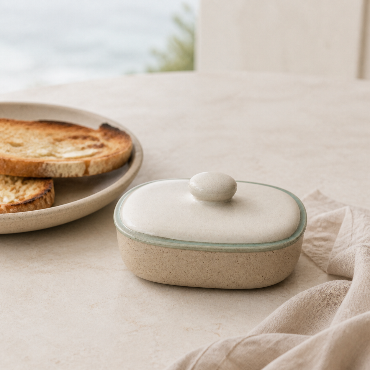 Pebble Butter Dish — lifestyle