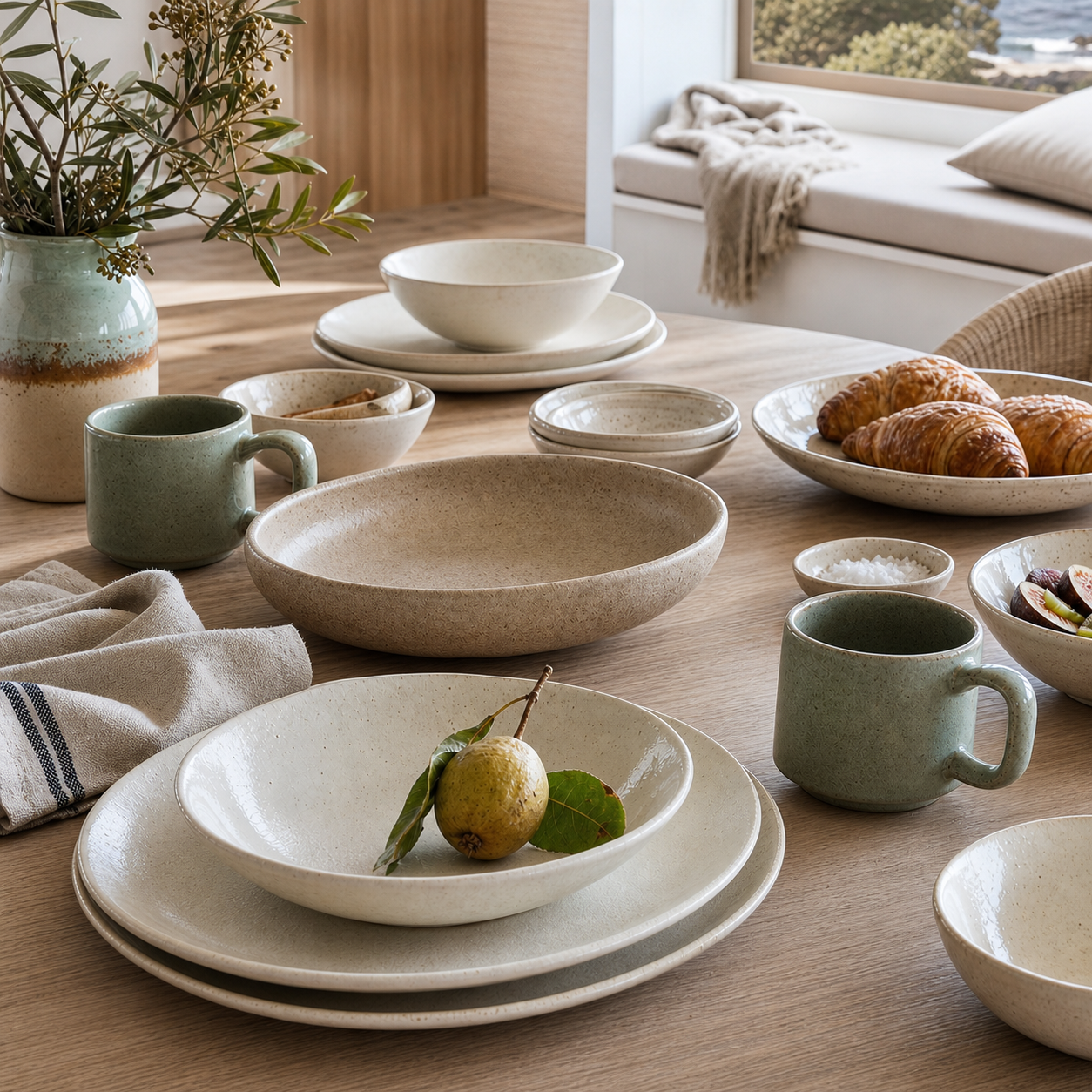 Slow Sunday Set styled for a coastal breakfast